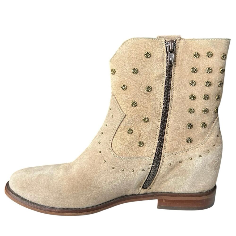 Kanna Women’s Nixie Tan Suede Studded Ankle Boot Size 39 US 8 - Picture 2 of 12